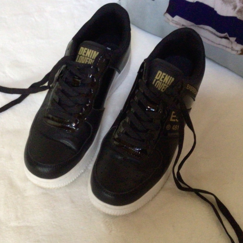 Replay love denim trainers, black, worn once 39 - Picture 4 of 8